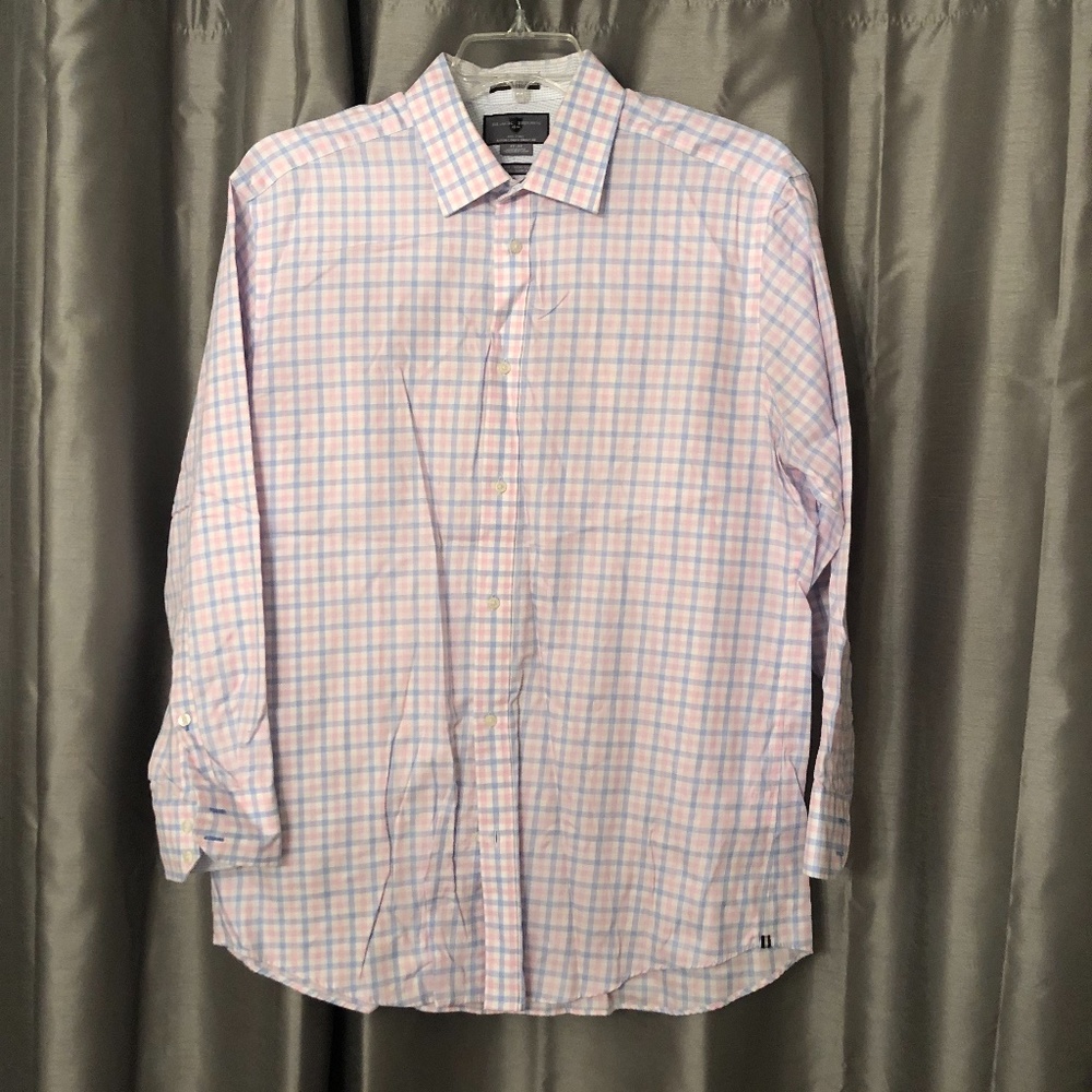 Black Brown 1826 Tattersall Blue&Pink Dress Shirt